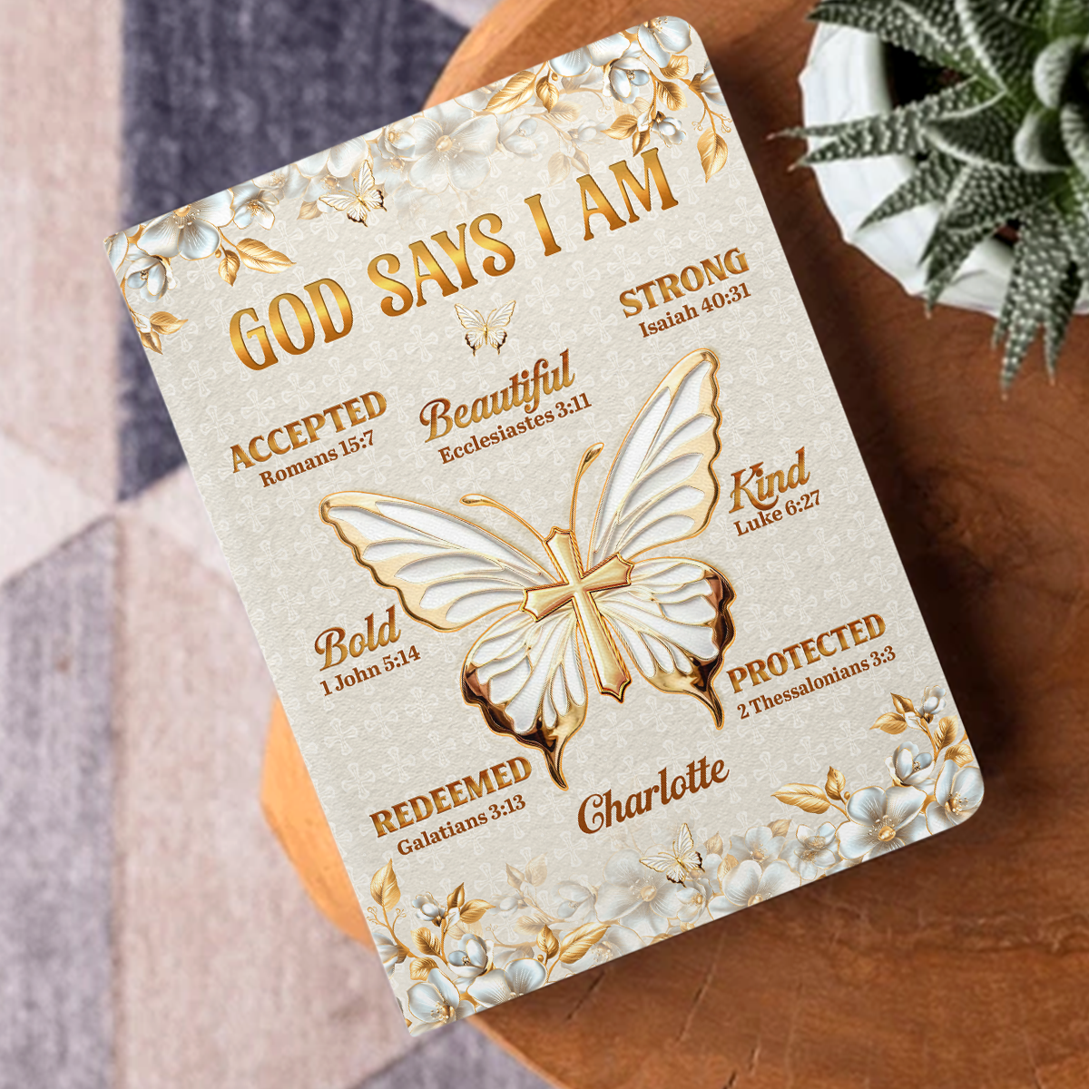 God Says I Am | Personalized Leather Cover Notebook
