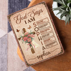 God Says I Am | Personalized Leather Cover Notebook