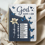 God Says I Am  | Personalized Leather Cover Notebook