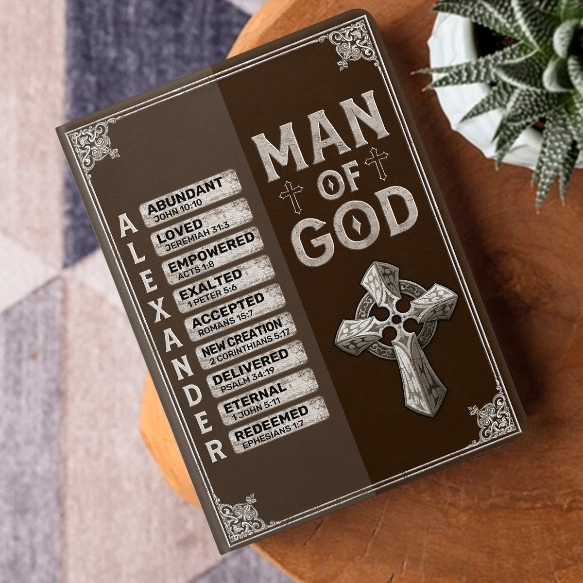 Man Of God | Personalized Leather Cover Notebook