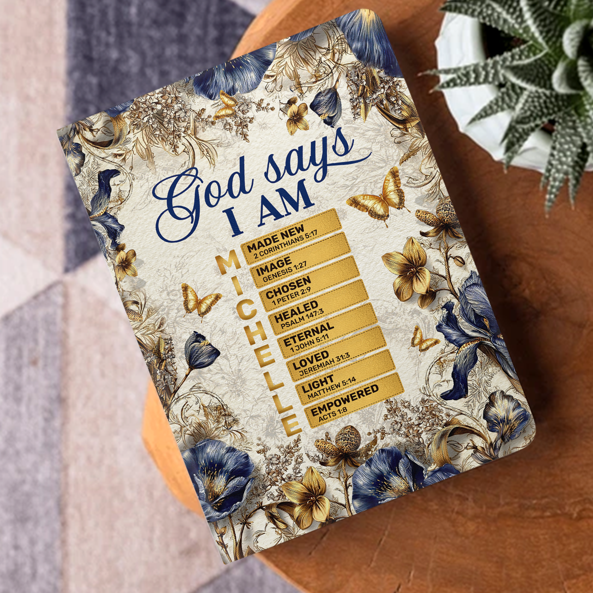 God Says I Am | Personalized Leather Cover Notebook