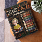 Just A Girl Who Loves Jesus And Books  | Personalized Leather Cover Notebook