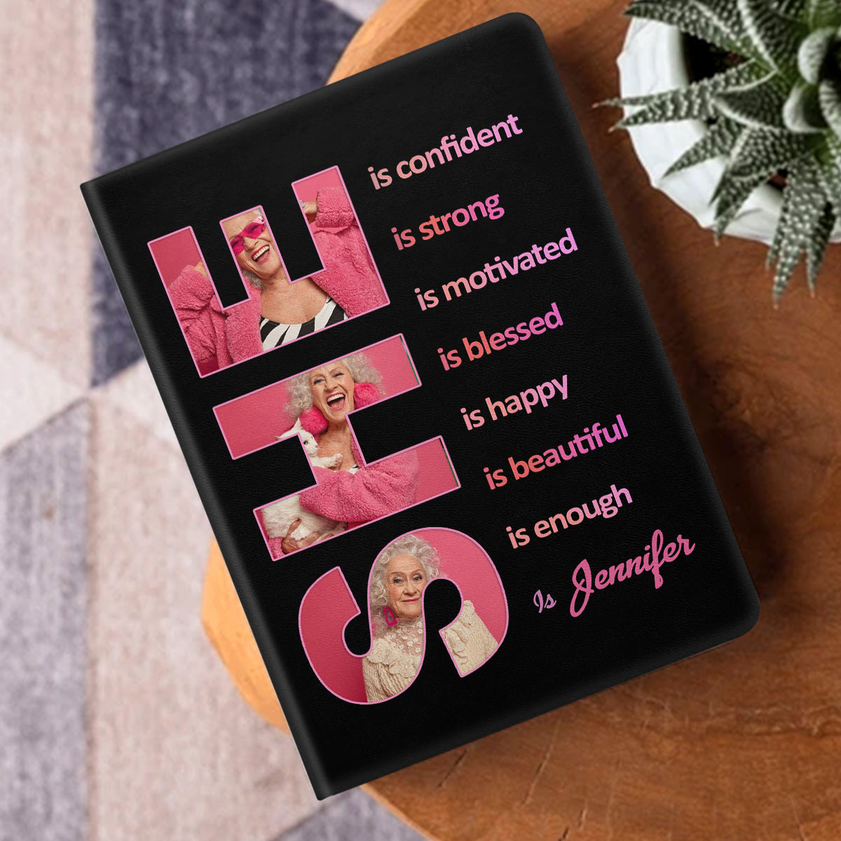 SHE is | Personalized Leather Cover Notebook