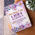God Says I Am | Personalized Leather Cover Notebook