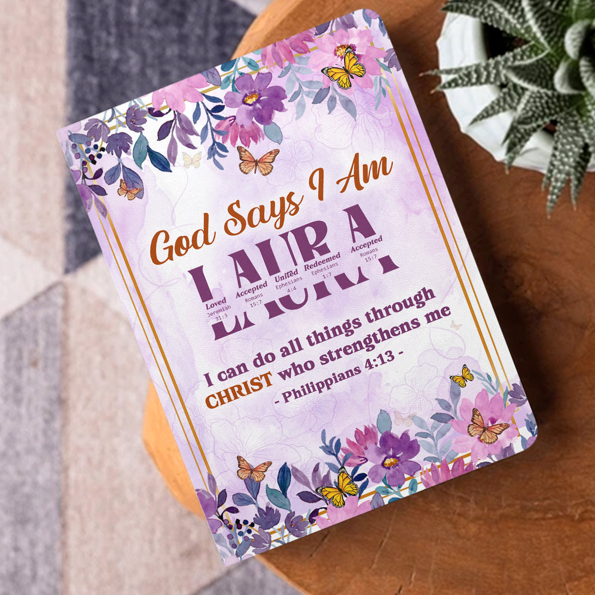 God Says I Am | Personalized Leather Cover Notebook