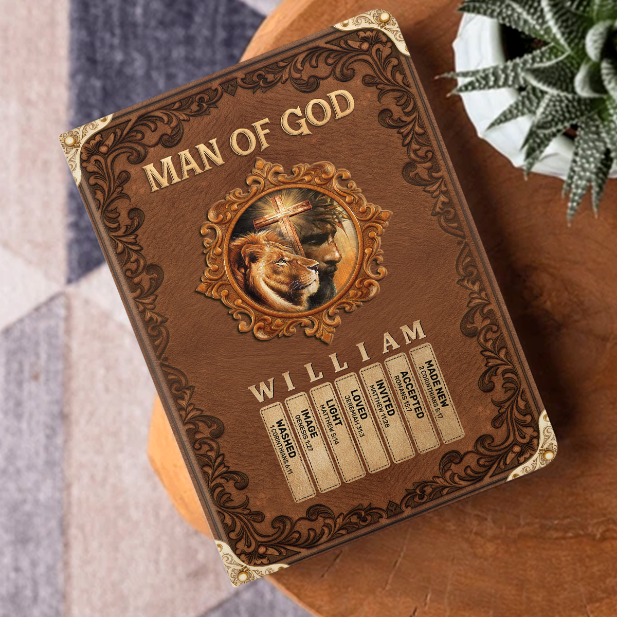 Man Of God  | Personalized Leather Cover Notebook