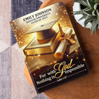 For With God, Nothing Is Impossible - Personalized Leather Cover Notebook