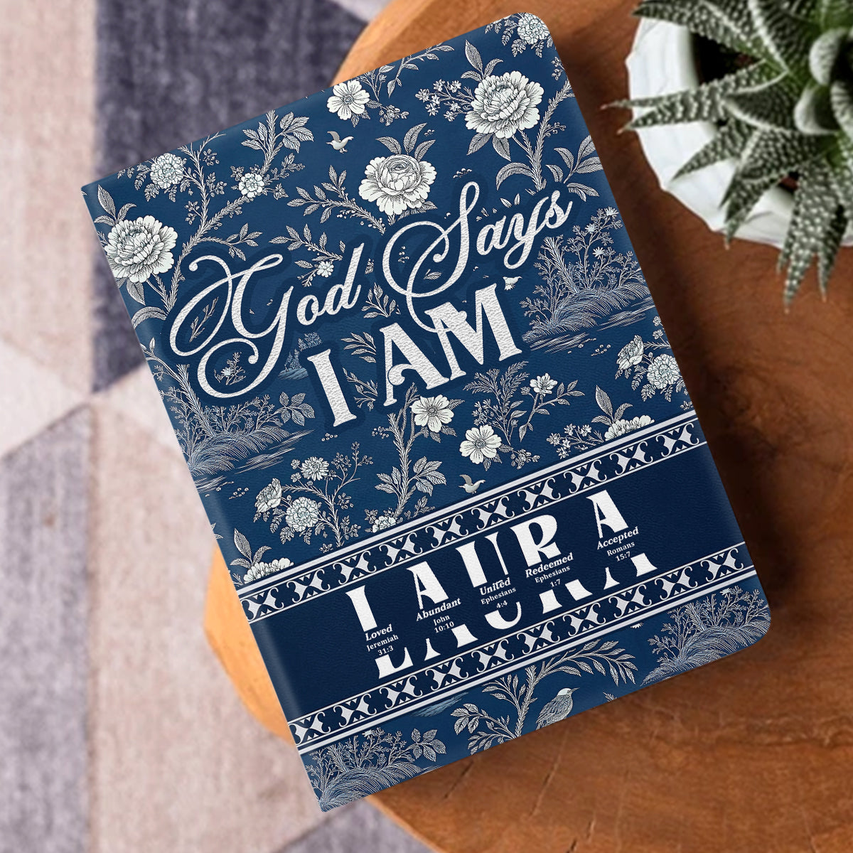 God Says I Am | Personalized Leather Cover Notebook