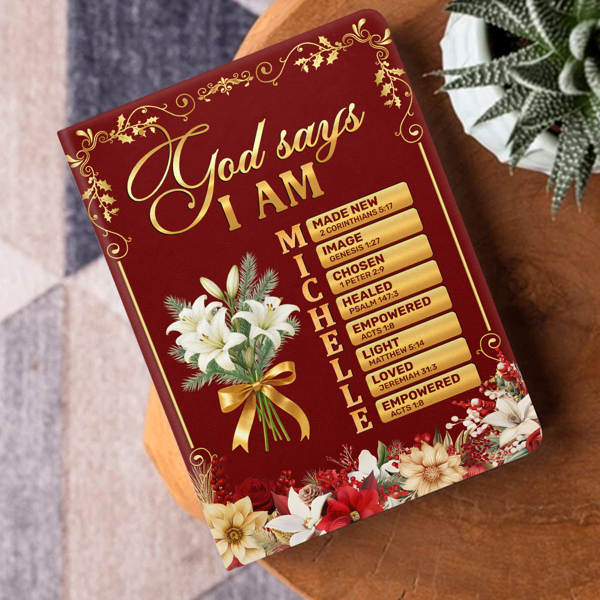God Says You Are | Personalized Leather Cover Notebook