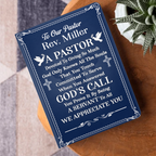 To Our Pastor | Personalized Leather Cover Notebook