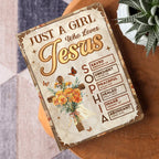 Just A Girl Who Loves Jesus | Personalized Leather Cover Notebook