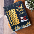 God Says I Am | Personalized Leather Cover Notebook