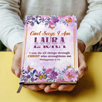 God Says I Am | Personalized Leather Cover Notebook