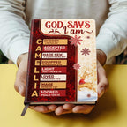 God Says I Am | Personalized Leather Cover Notebook