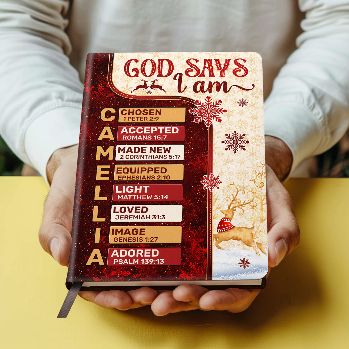 God Says I Am | Personalized Leather Cover Notebook