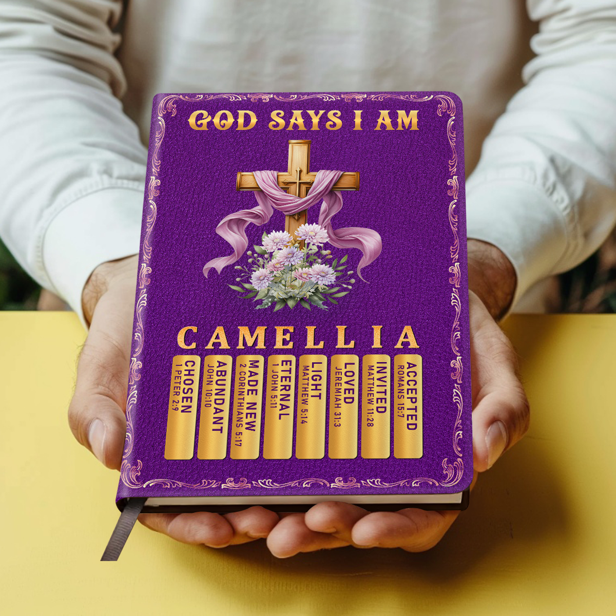 God Says I Am | Personalized Leather Cover Notebook