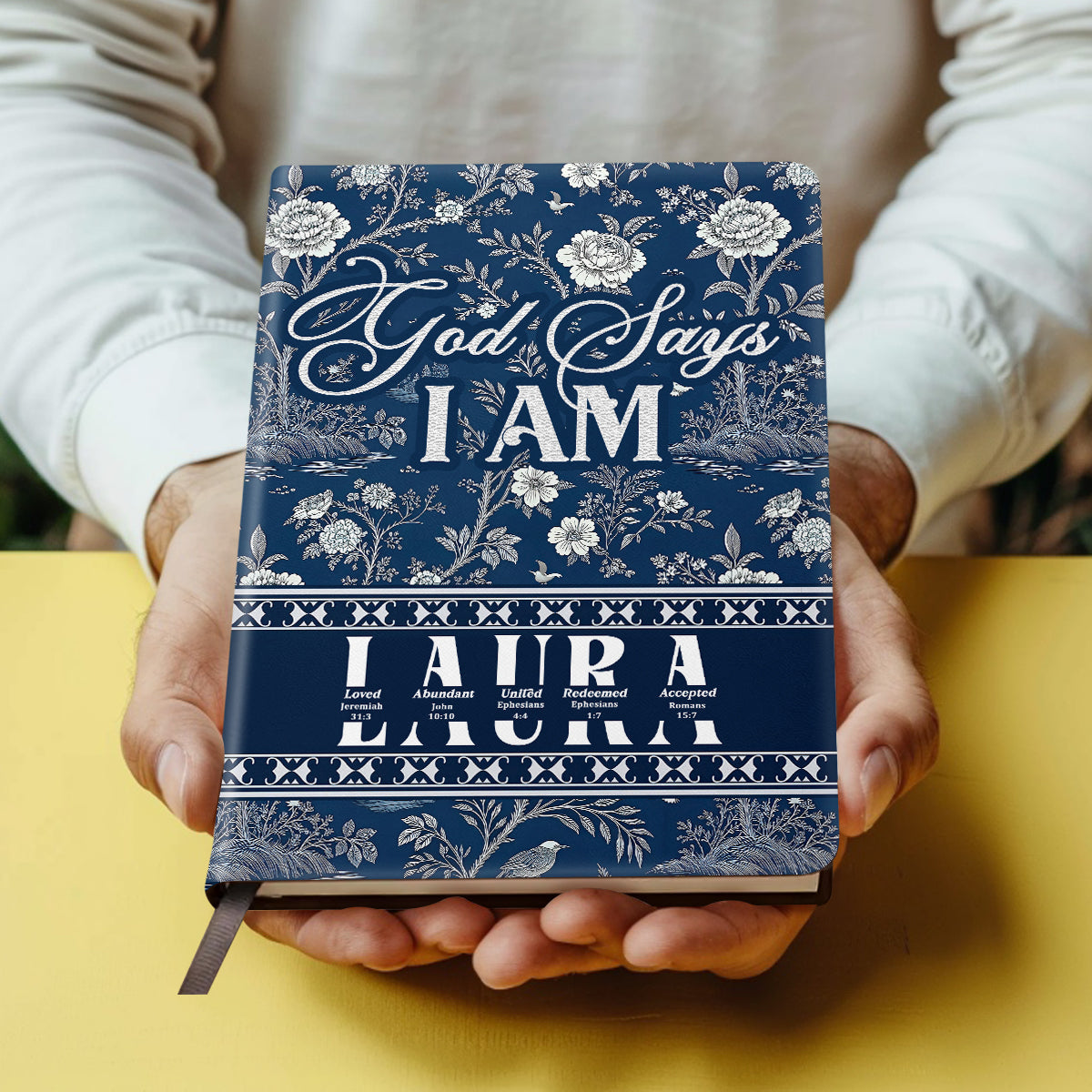 God Says I Am | Personalized Leather Cover Notebook