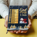 God Says I Am | Personalized Leather Cover Notebook
