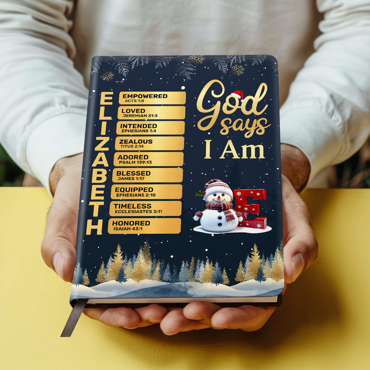 God Says I Am | Personalized Leather Cover Notebook