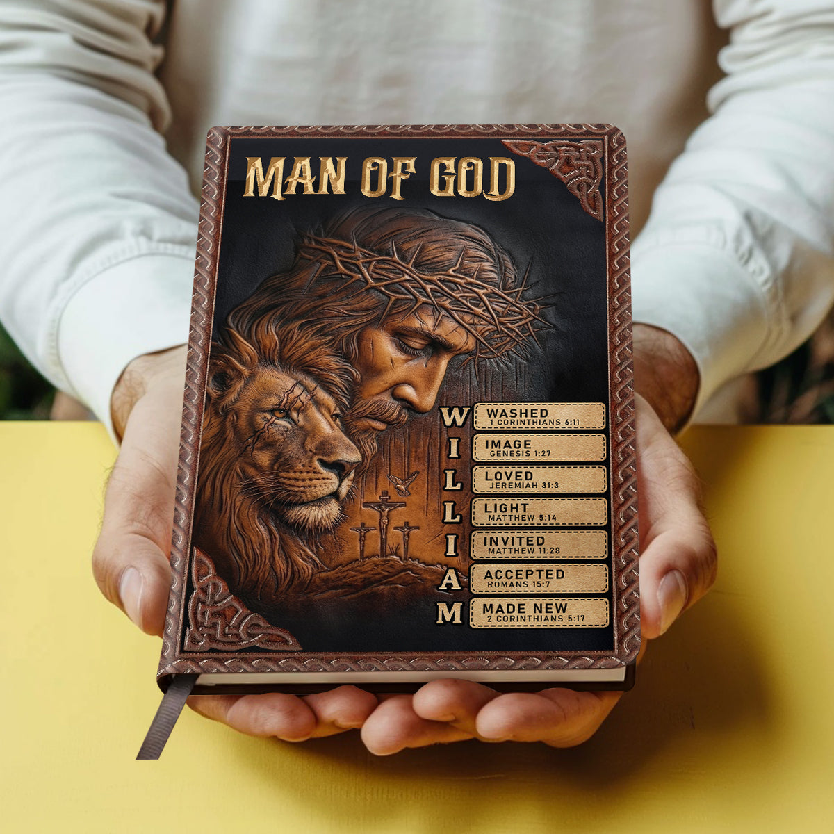 Man Of God | Personalized Leather Cover Notebook