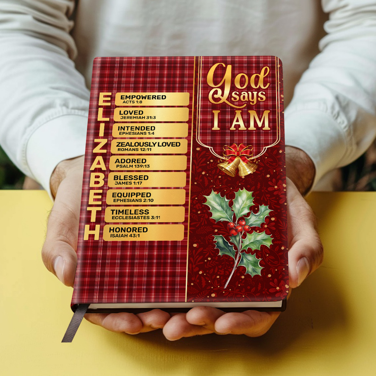 God Says I Am | Personalized Leather Cover Notebook