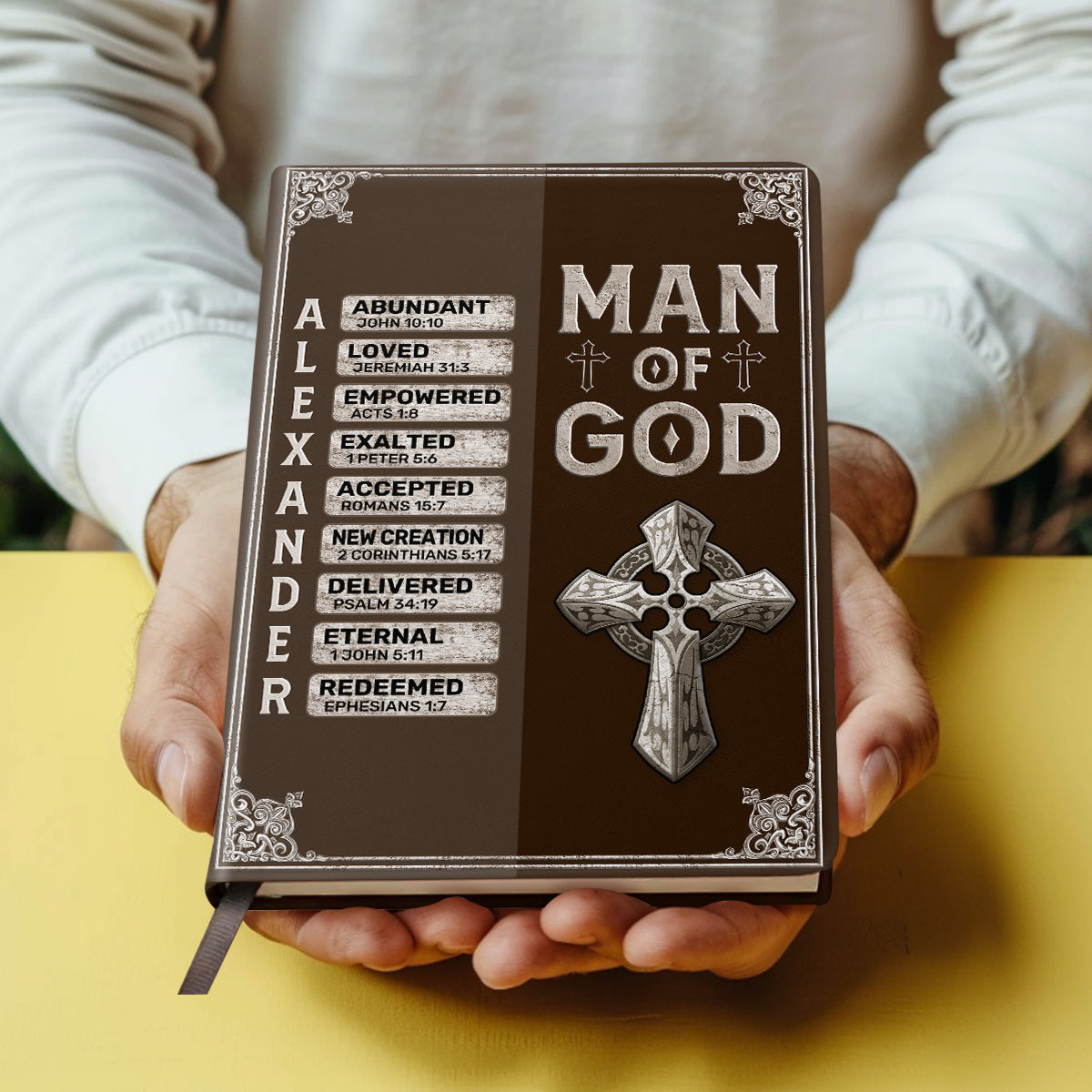 Man Of God | Personalized Leather Cover Notebook
