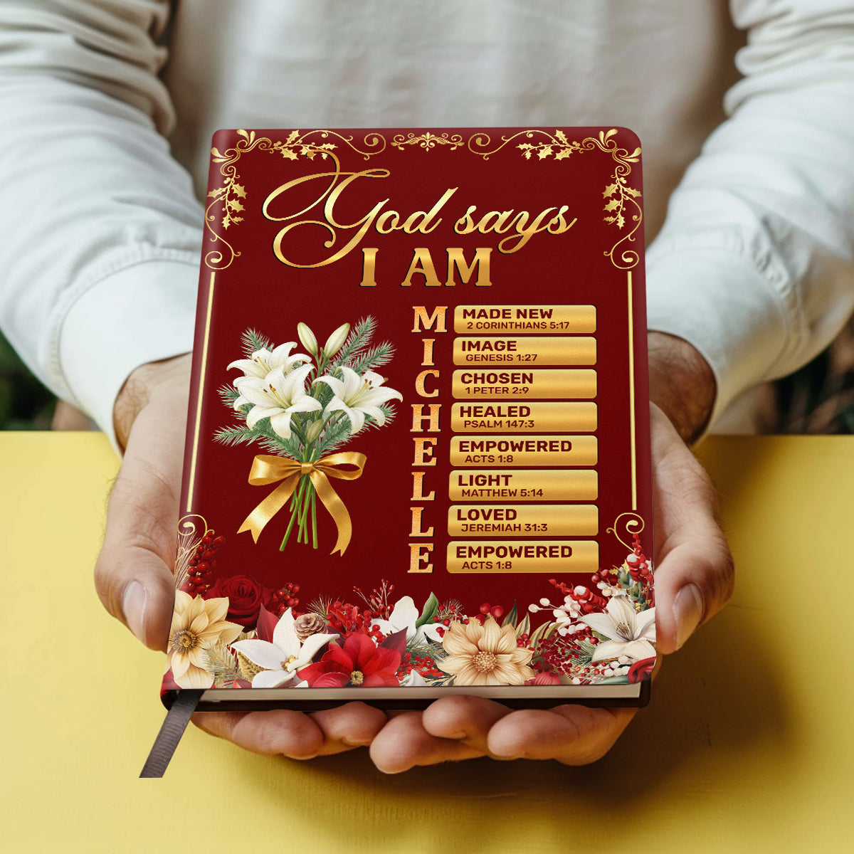 God Says You Are | Personalized Leather Cover Notebook