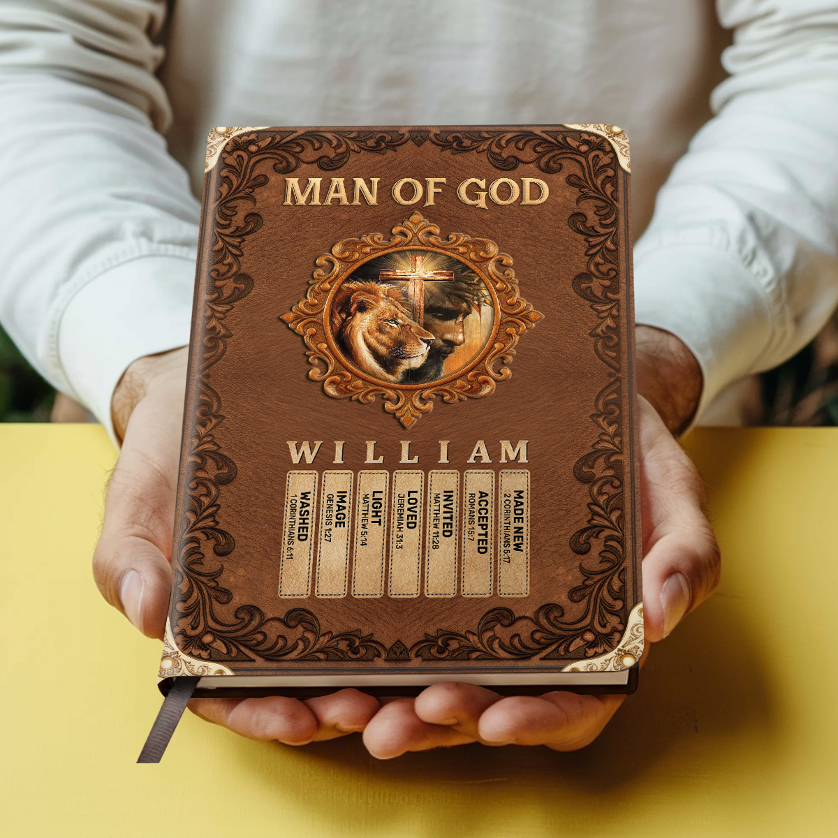 Man Of God  | Personalized Leather Cover Notebook