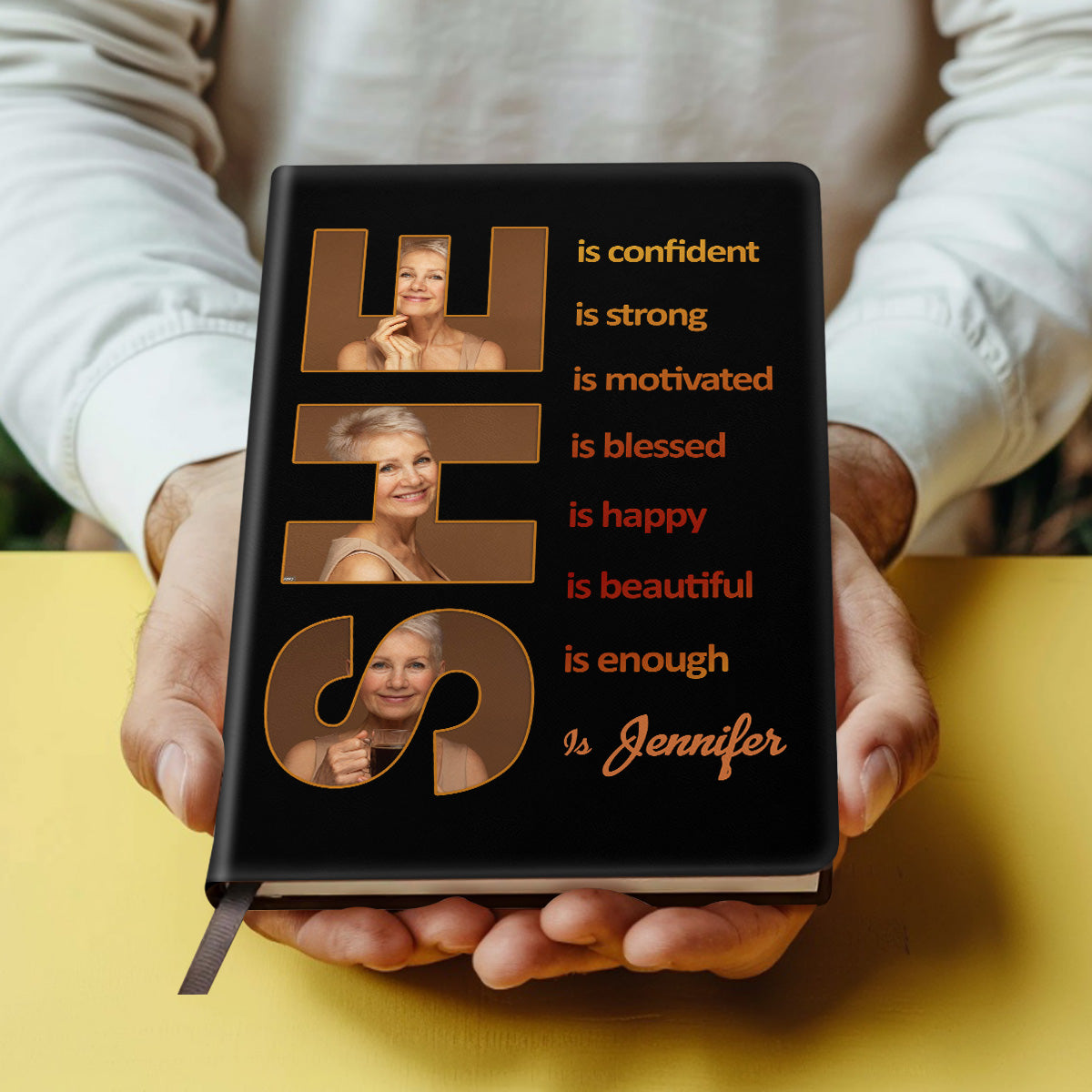 SHE is | Personalized Leather Cover Notebook