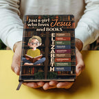 Just A Girl Who Loves Jesus And Books  | Personalized Leather Cover Notebook