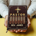 My Preacher, Teacher, & Shepherd | Personalized Leather Cover Notebook