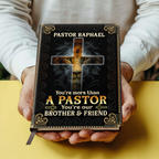 You Are More Than A Pastor | Personalized Leather Cover Notebook