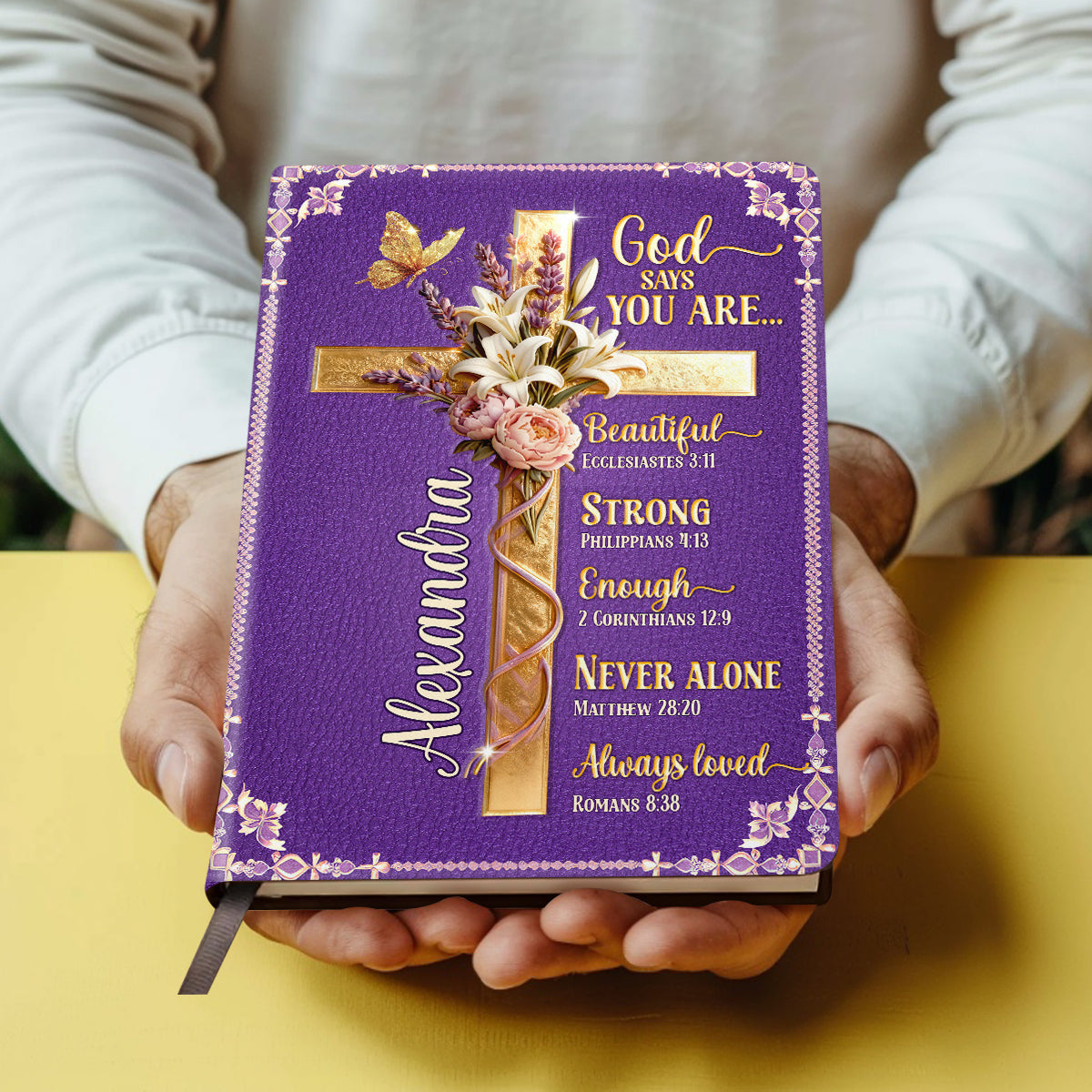 God Says You Are | Personalized Leather Cover Notebook