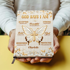 God Says I Am | Personalized Leather Cover Notebook