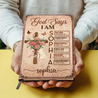 God Says I Am | Personalized Leather Cover Notebook