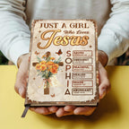 Just A Girl Who Loves Jesus | Personalized Leather Cover Notebook