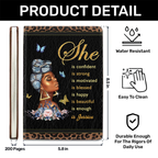 She is Name Custom | Personalized Leather Cover Notebook