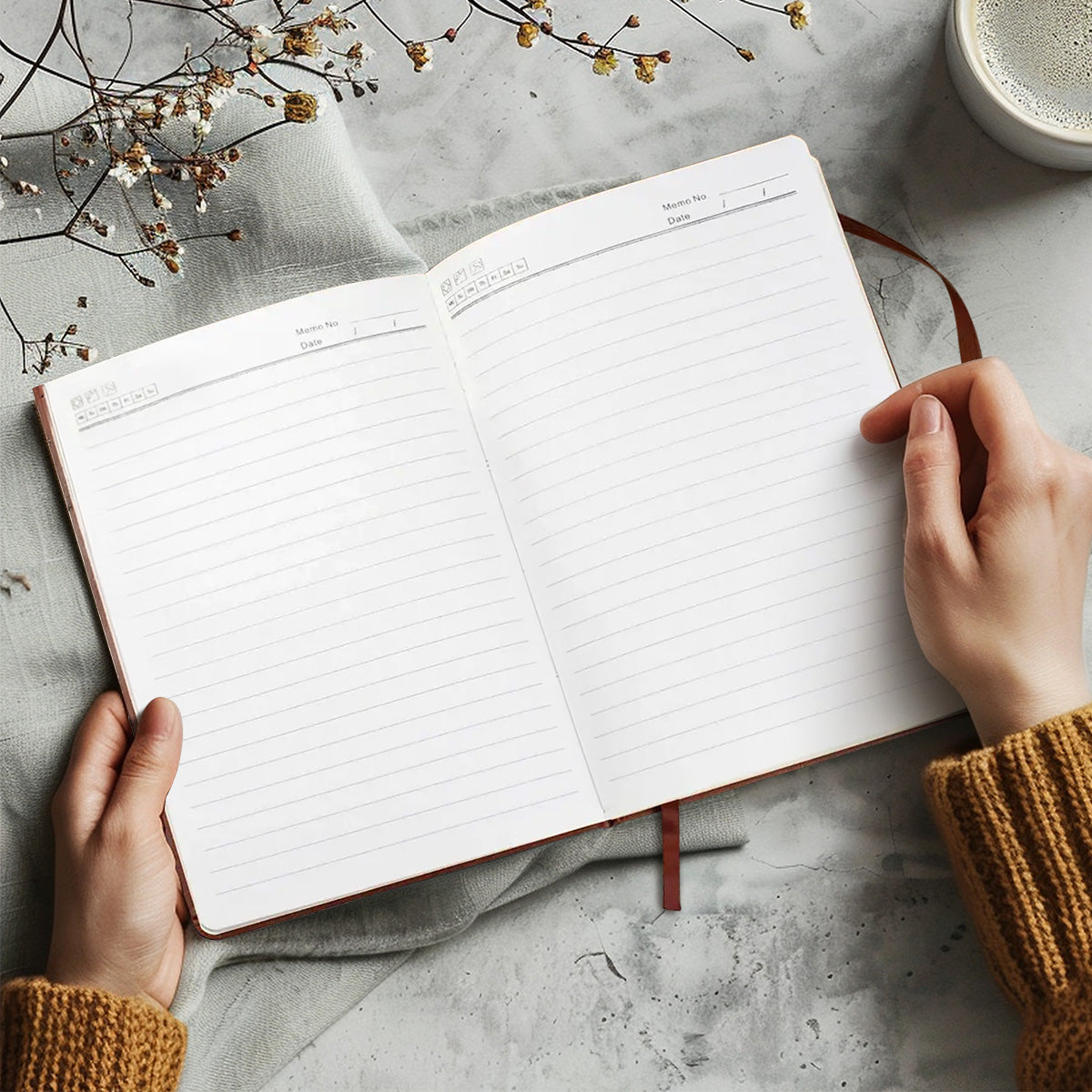She is Confident | Personalized Leather Cover Notebook