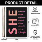 She is Confident | Personalized Leather Cover Notebook