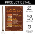 To My Sister In Christ | Personalized Leather Cover Notebook