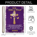 To My Sister In Christ | Personalized Leather Cover Notebook