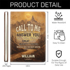 Call To Me And I Will Answer You | Personalized Leather Cover Notebook