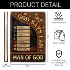God Says I Am | Personalized Leather Cover Notebook