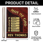Pastor Man Of God | Personalized Leather Cover Notebook