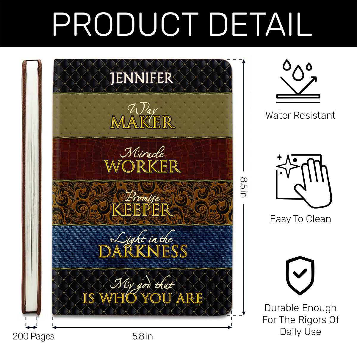 Way Maker | Personalized Leather Cover Notebook