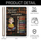 Just A Girl Who Loves Jesus And Books  | Personalized Leather Cover Notebook