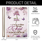 I Can Do All Things Through Christ Who Strengthens Me | Personalized Leather Cover Notebook