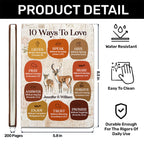 10 Ways To Love | Personalized Leather Cover Notebook