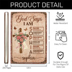 God Says I Am | Personalized Leather Cover Notebook