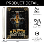 You Are More Than A Pastor | Personalized Leather Cover Notebook